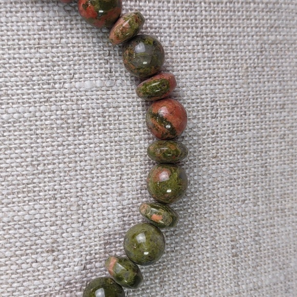 Artisan Crafted Unakite Necklace - Picture 2 of 6